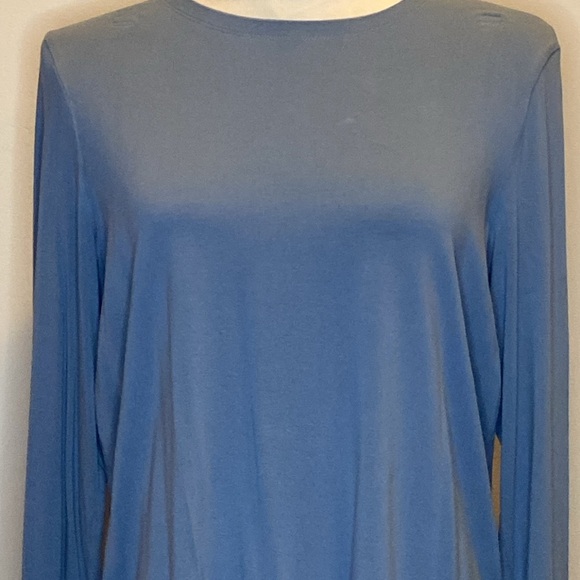 Eileen Fisher Light Blue Viscose-Blend Long-Sleeve Top (sz XL) - Picture 2 of 5